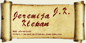 Jeremija Klepan vizit kartica
